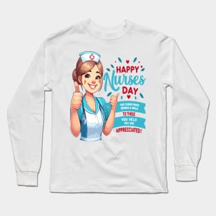 Joyful Thanks: Happy Nurses Day Long Sleeve T-Shirt